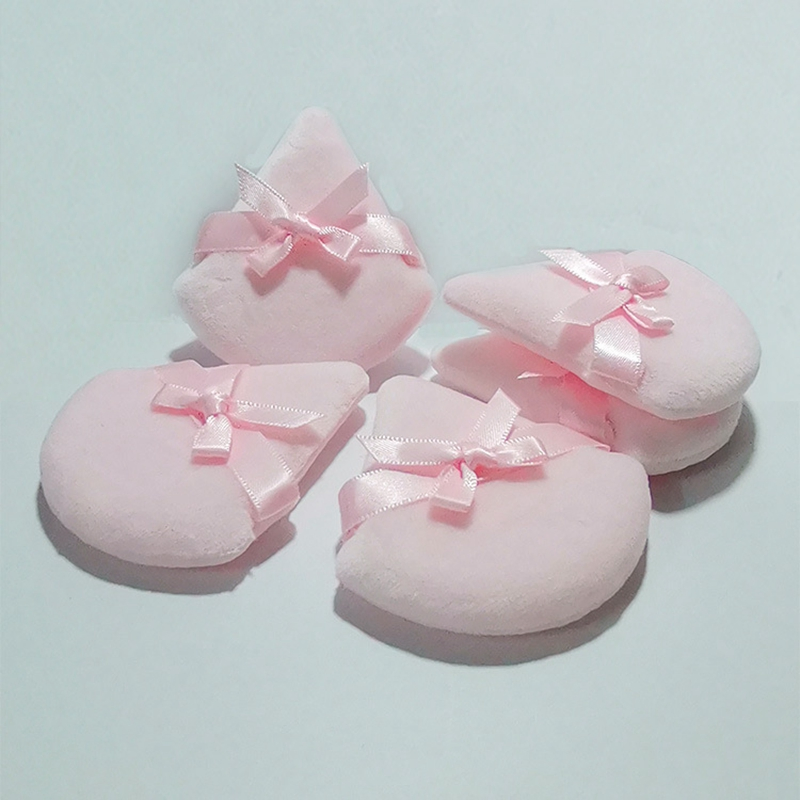 Wholesale Skin Friendly Make up Sponge Crystal Velvet Pink Facial Powder Puff