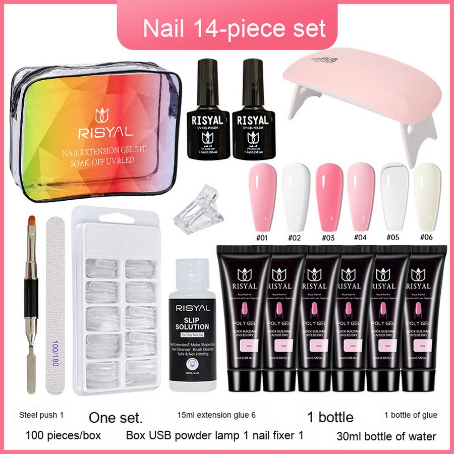 Gel X Nails Glue Gel Hema Free Gel Polish Salon Color Pink Neon Green Colors Polish