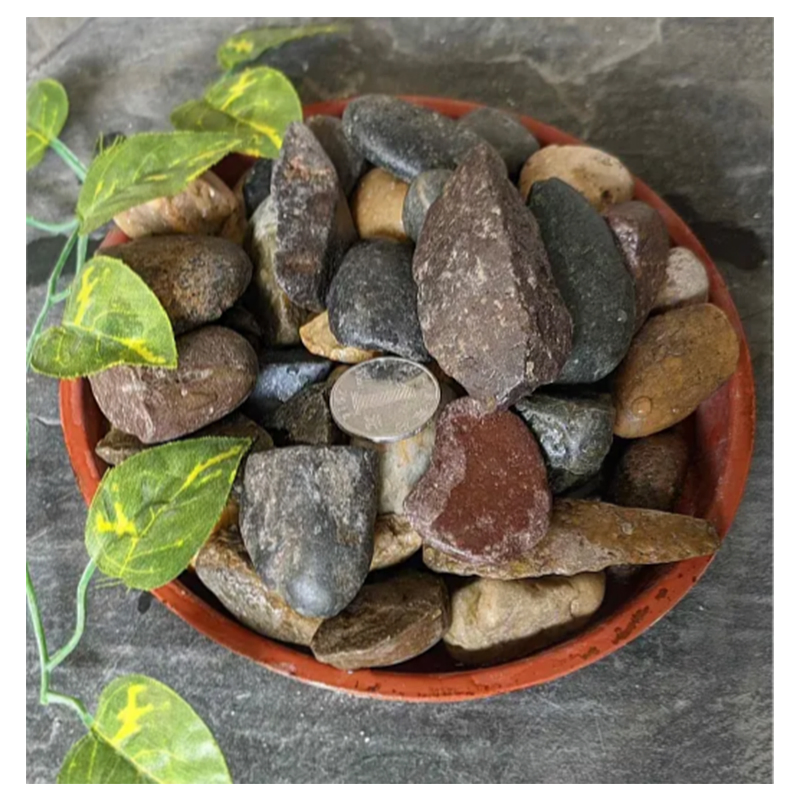 Mixed Color Non-Polished Decoration of Garden and Villa Road Pebble Ball Stone