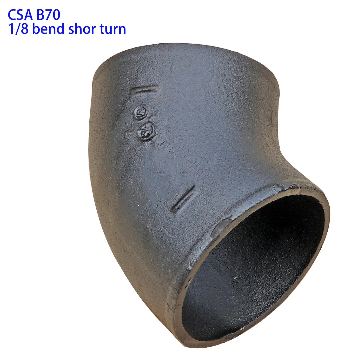 Cast Iron Pipe Fitting CSA B70 1/8 Bend Short Turn