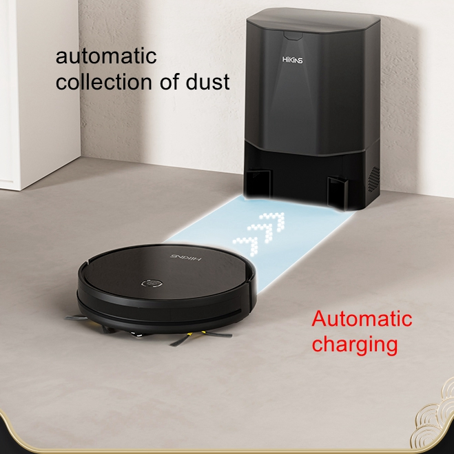 Automatic Dust Collection Robot Vacuum Cleaner with Large Vacuum Suction Power M8 Plus