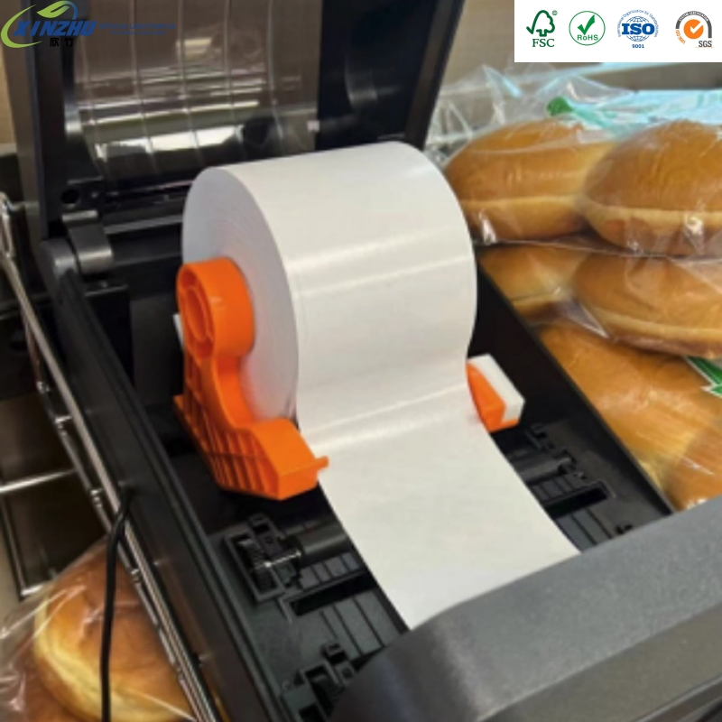 Supermarket Food Packaging/Milk Tea Cup/Transportation/Use Self-Adhesive Direct Thermal Linerless Label Roll