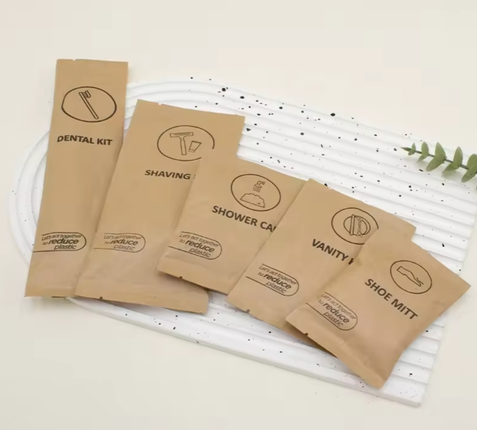 Hotel Shaving Kits with Shaving Cream/Soap/Eco Friendly Kraft Paper Hotel Amenities