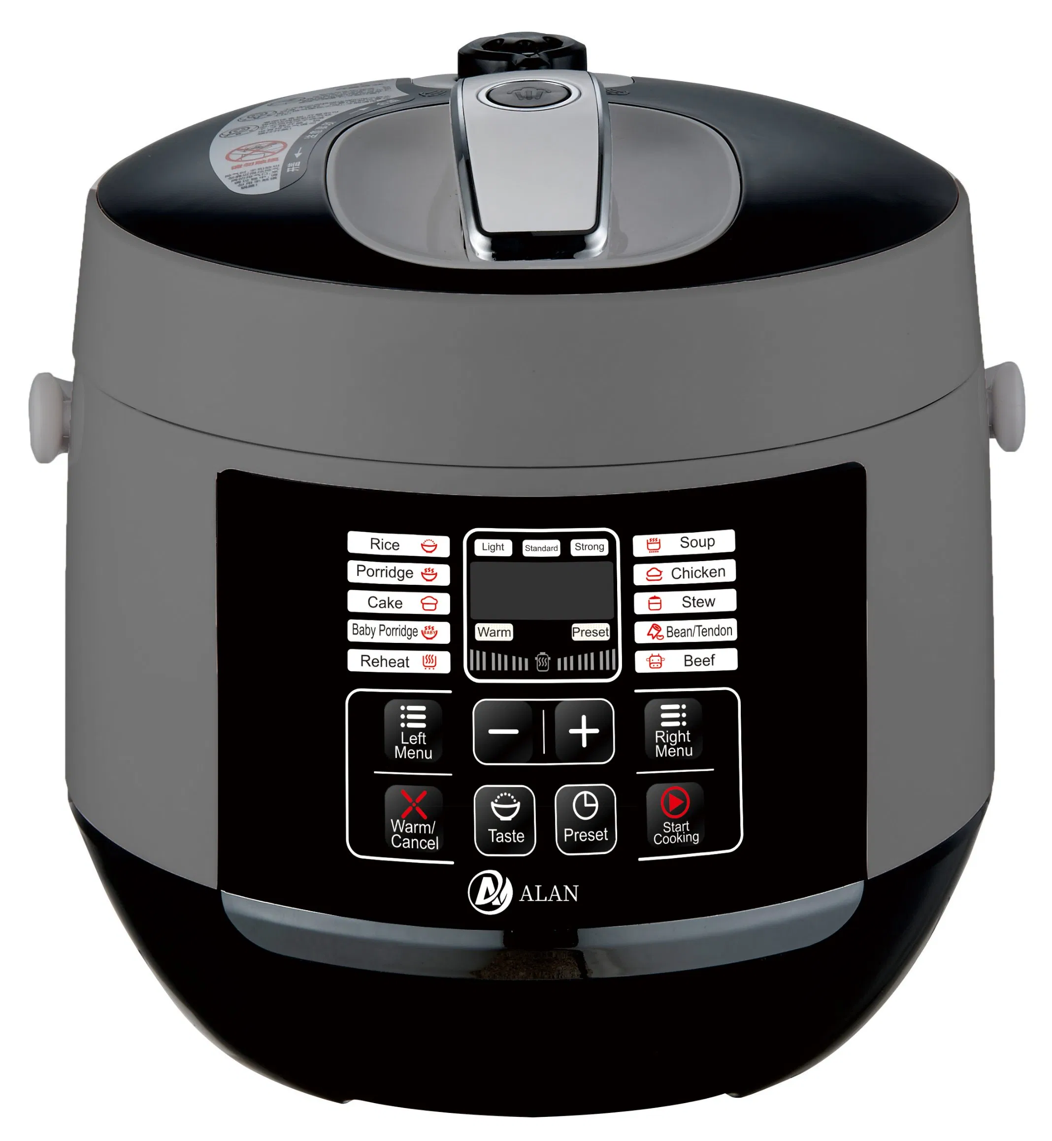 with + - Button Pressure Adjustment Big Windows LED Electric Pressure Cooker 4L-12L