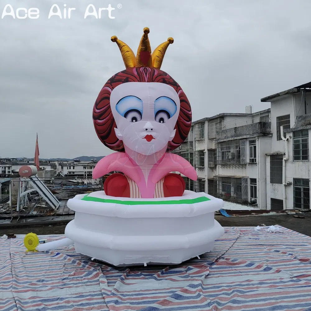 Custom Inflatable Crimson Queen Cartoon Anime Character Model Inflatable Queen with Stand for Decor