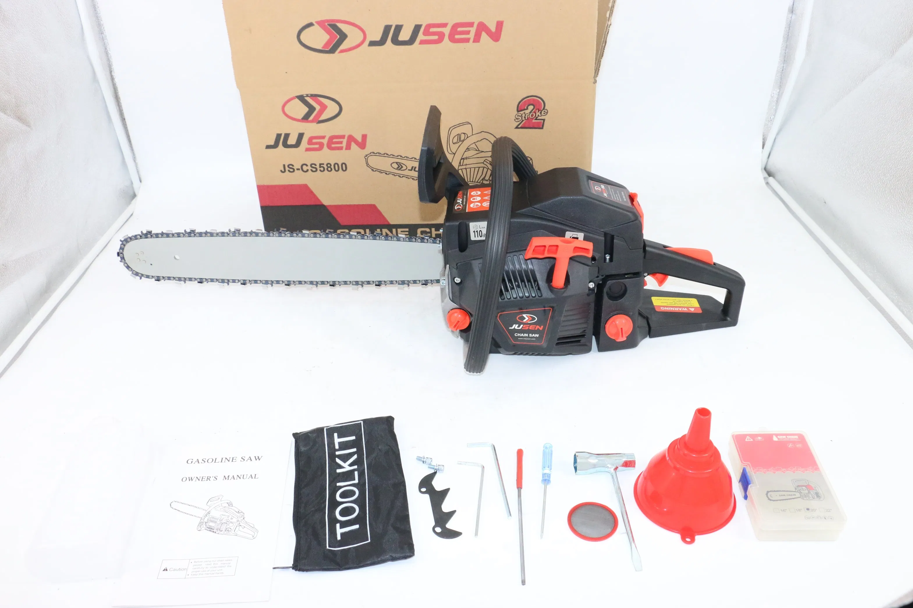 58cc 2stroke 2800rpm 2400W Gasoline Chain Saw Garden Tool