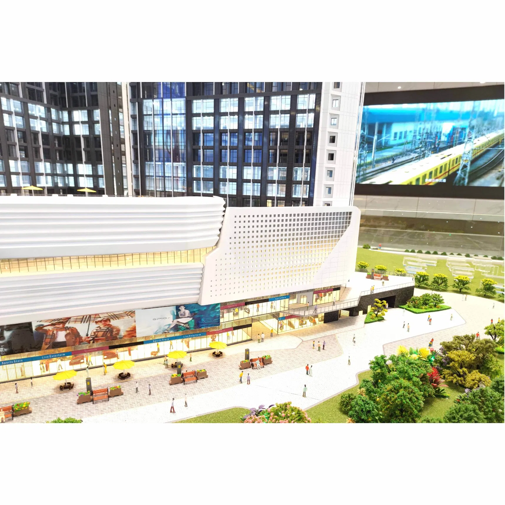 3D High-End Modern Customized Building Scale Model with Lighting Display
