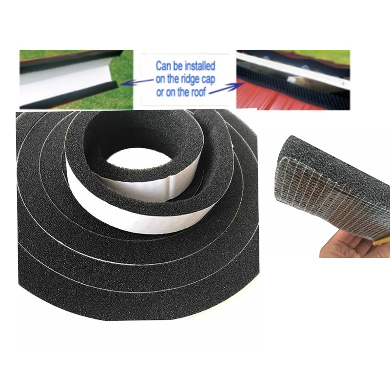 Universal Metal Roofing Ridge Vent Rolls Expanding Foam