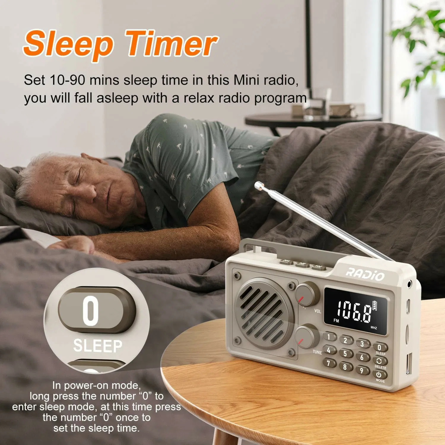 Портативная радио-колонка Q7 с Bluetooth и FM/AM