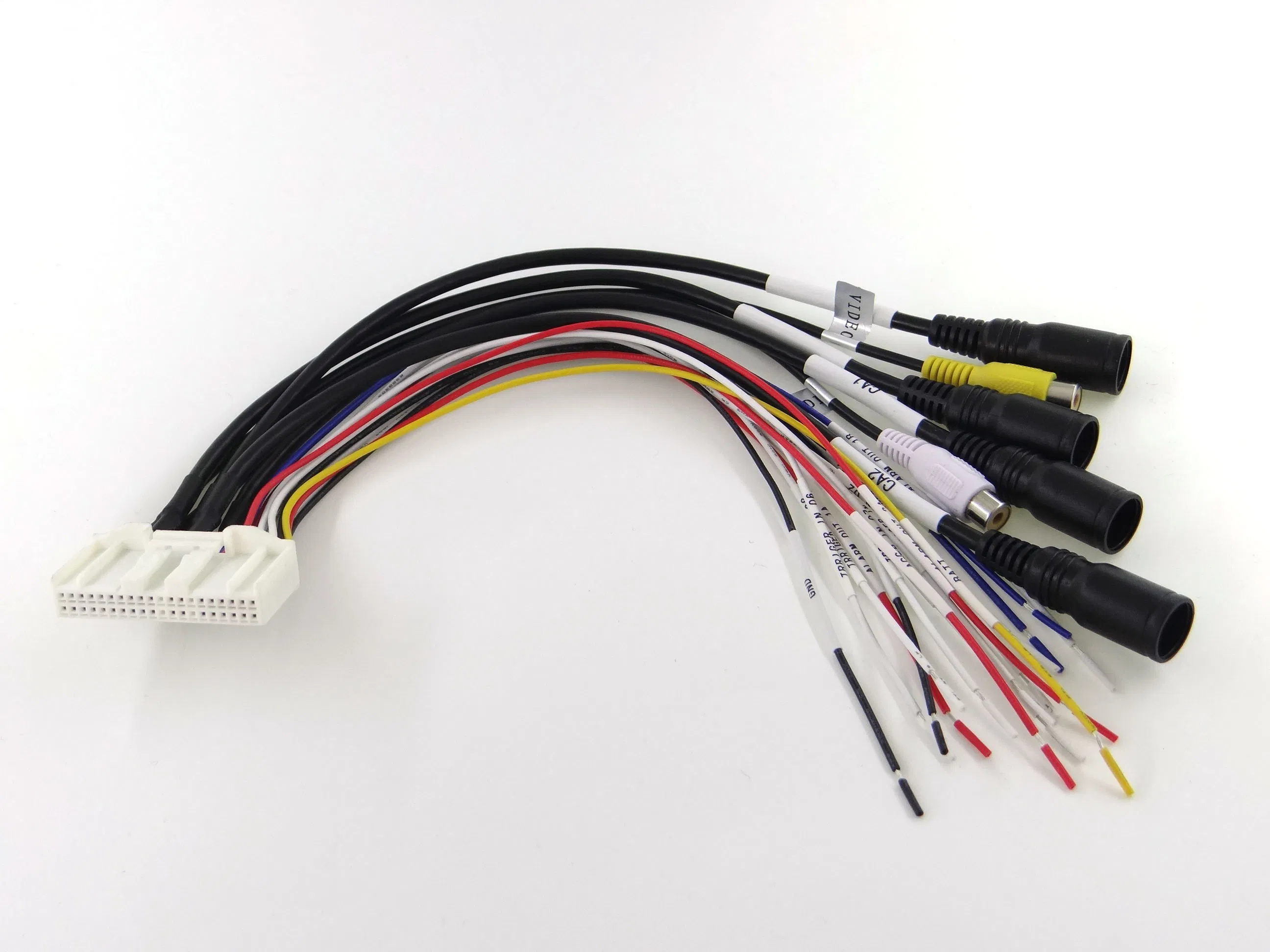 Car Aux Audio/Video Cable Harness 11 Head RCA Cable with Shielding