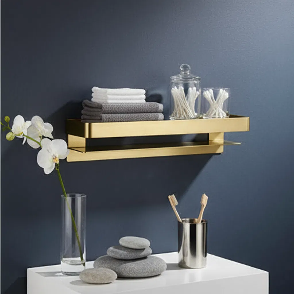 Solid Grab Shelf Dh-J01: Stylish Wall-Mount with Hidden Screws