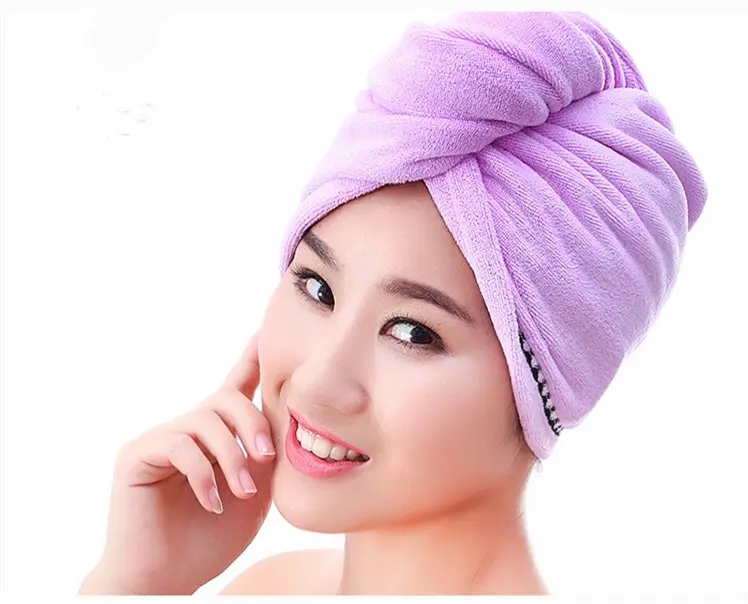 Fashionable Microfiber Fast Drying Shower Cap Salon Hair Wrap Towel