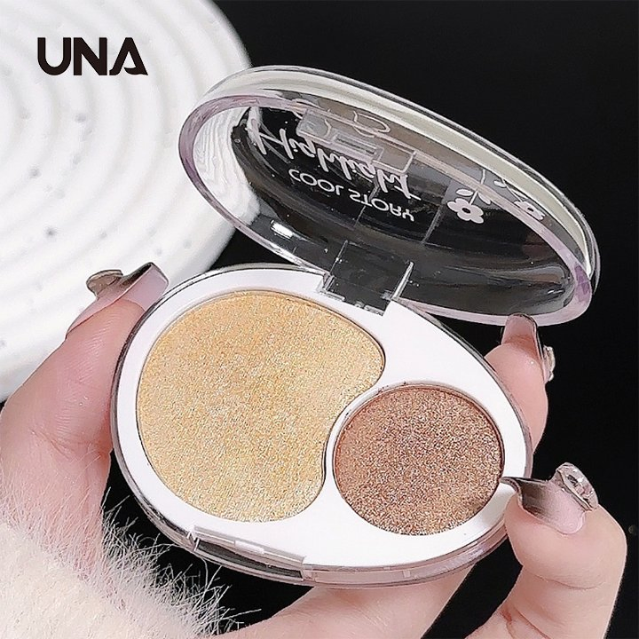 Pigment Private Label Vegan Glow 2 in 1 Contour Blusher Makeup Powder Cream 4 Colors Highlighter Palette