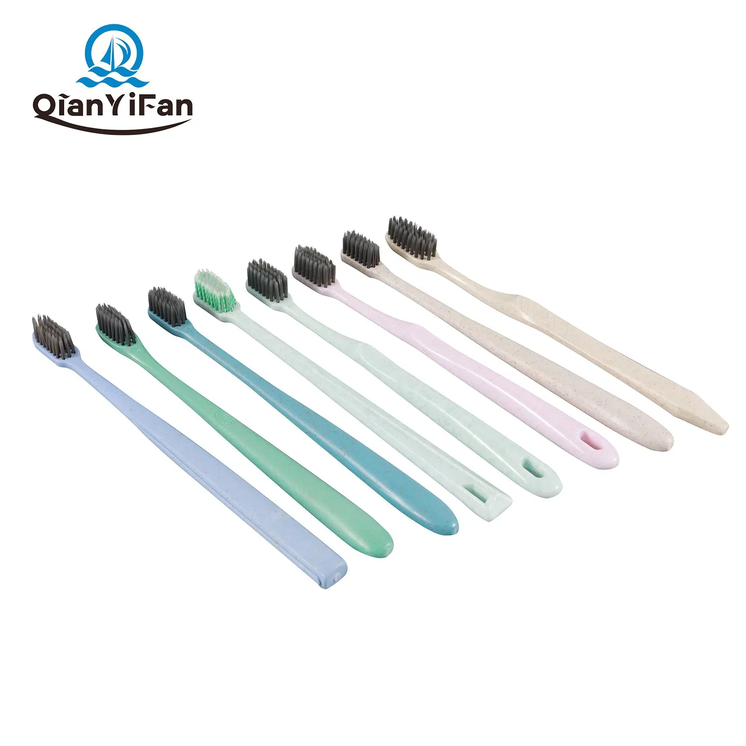 Biodegradable Wheat Straw Soft Toothbrush Natural, Environmentally Friendly, Green Disposable Toothbrush Suitable for Hotel Resort SPA Travel