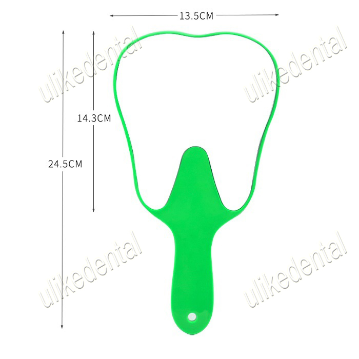 Dental Equipment Colorful Plastic Dental Handheld Tooth Shape Mirror