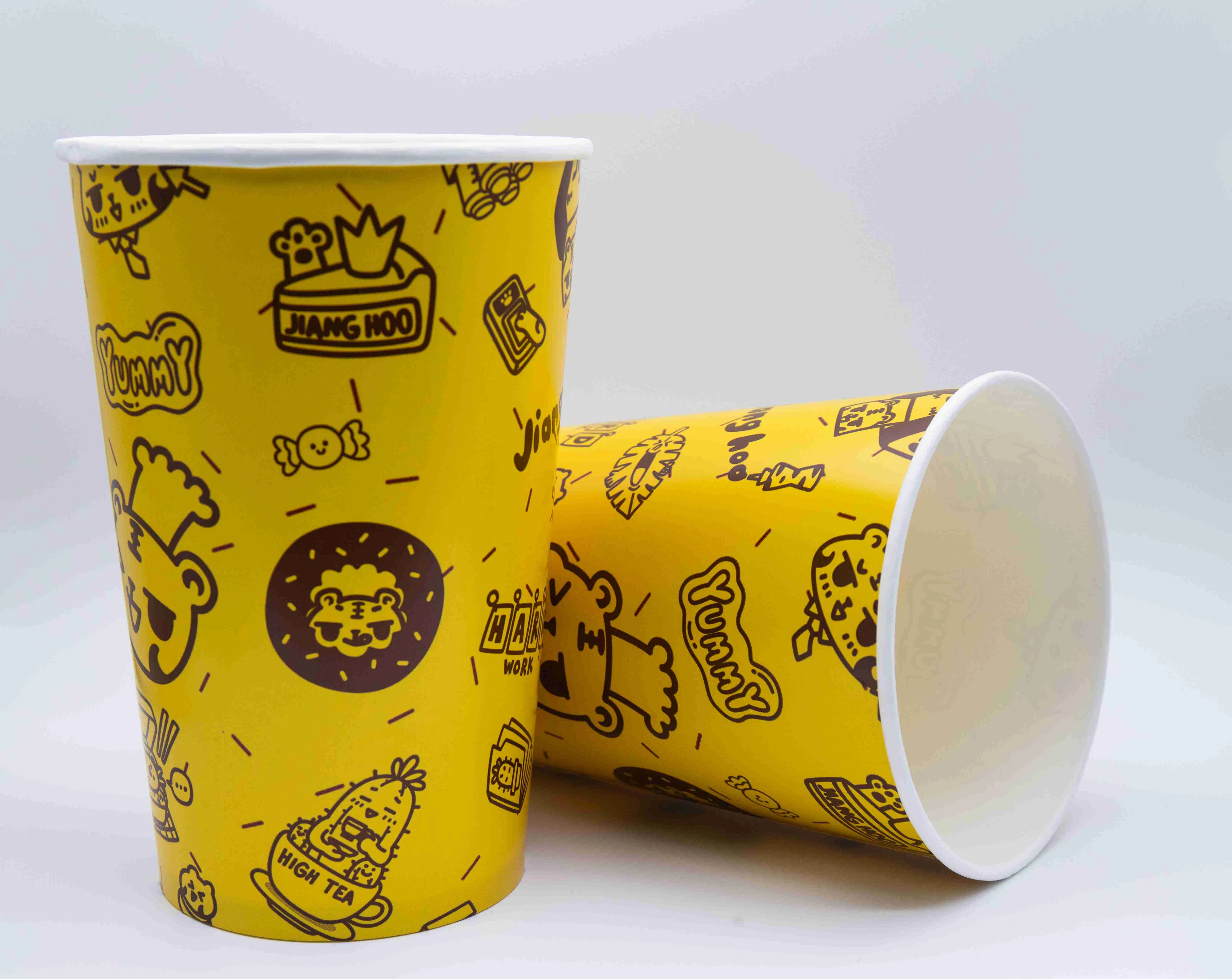 Craft Paper Single-Shaped Food Container Packaging Rice Snack Noodles Popcorn Salad Bowl PE PLA Water-Base Coating Bucket Bowl