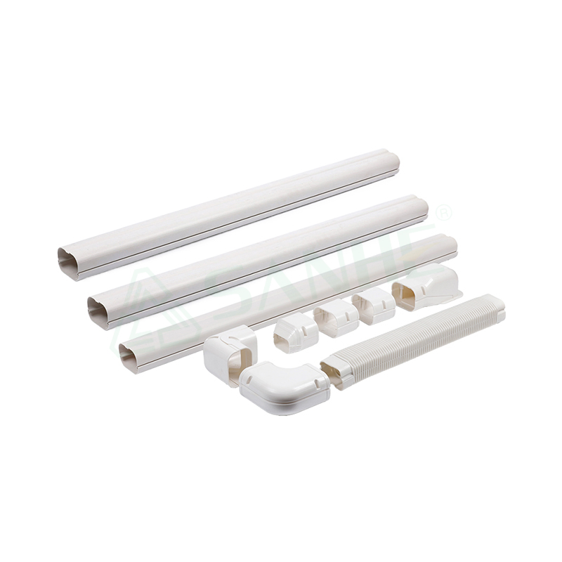 Outdoor Minisplit Air Conditioner PVC Straight Duct Connector Line Set Cover Kit