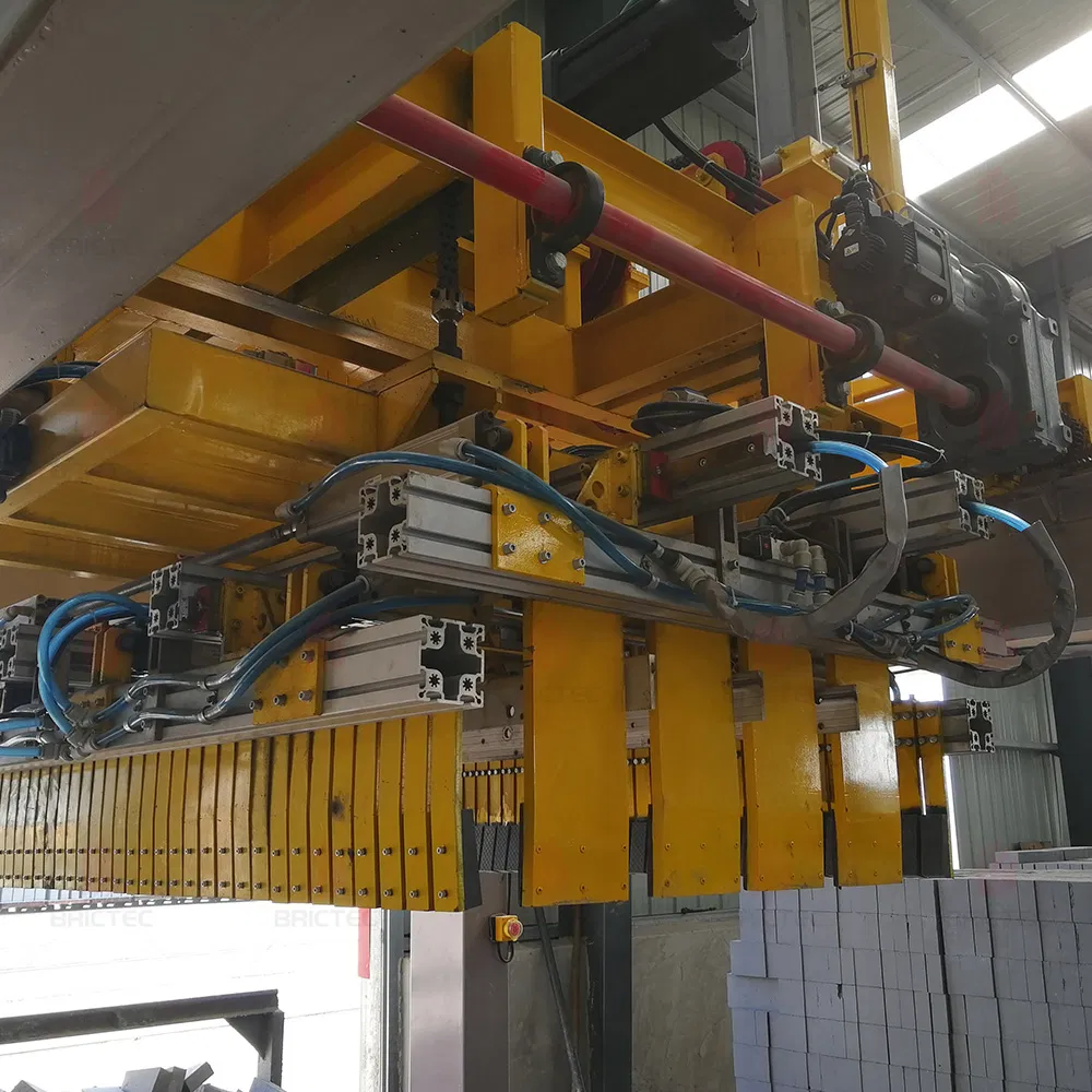 Automation Bricks Multi-Gripper Machine with Brick Unloading, Arranging, Grouping, and Packaging Functions