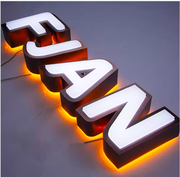 Customized Front Back Lit Acrylic Illuminated Letter for Advertising Signs