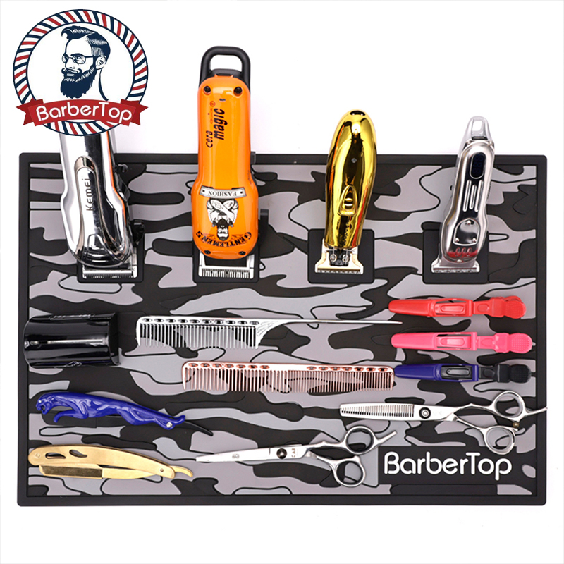 Barbershop Salon Magnetic Tray Hairdressing Pad Antiskid Silicone Storage Mat