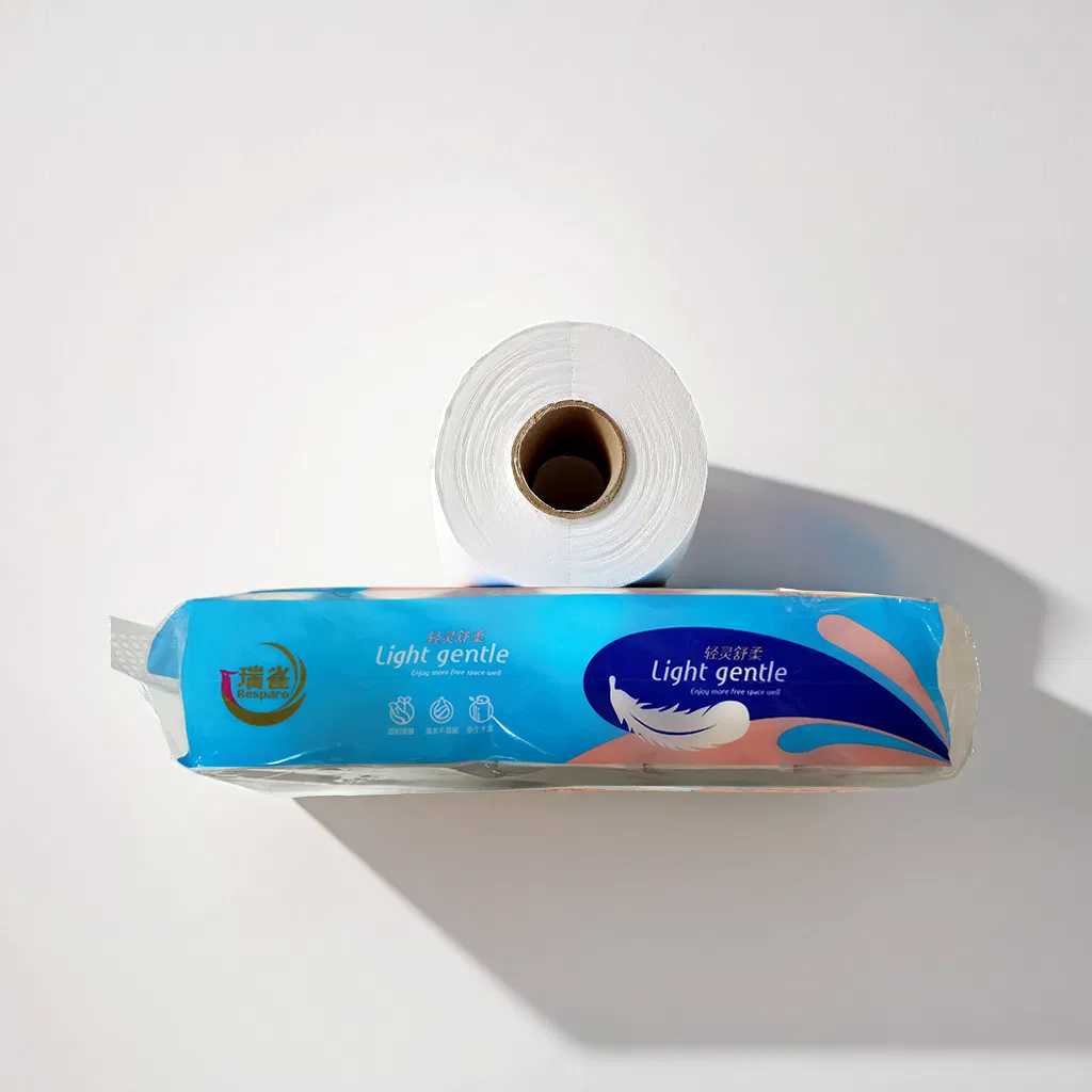 Single Pack Wholesale Wooden Pulp Standard Roll Toilet Paper