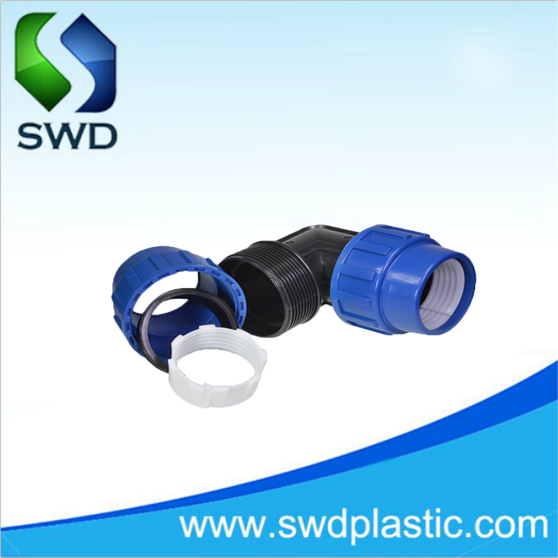 PP Compression Fittings Equal Tee Pn10 Factory Top Quality
