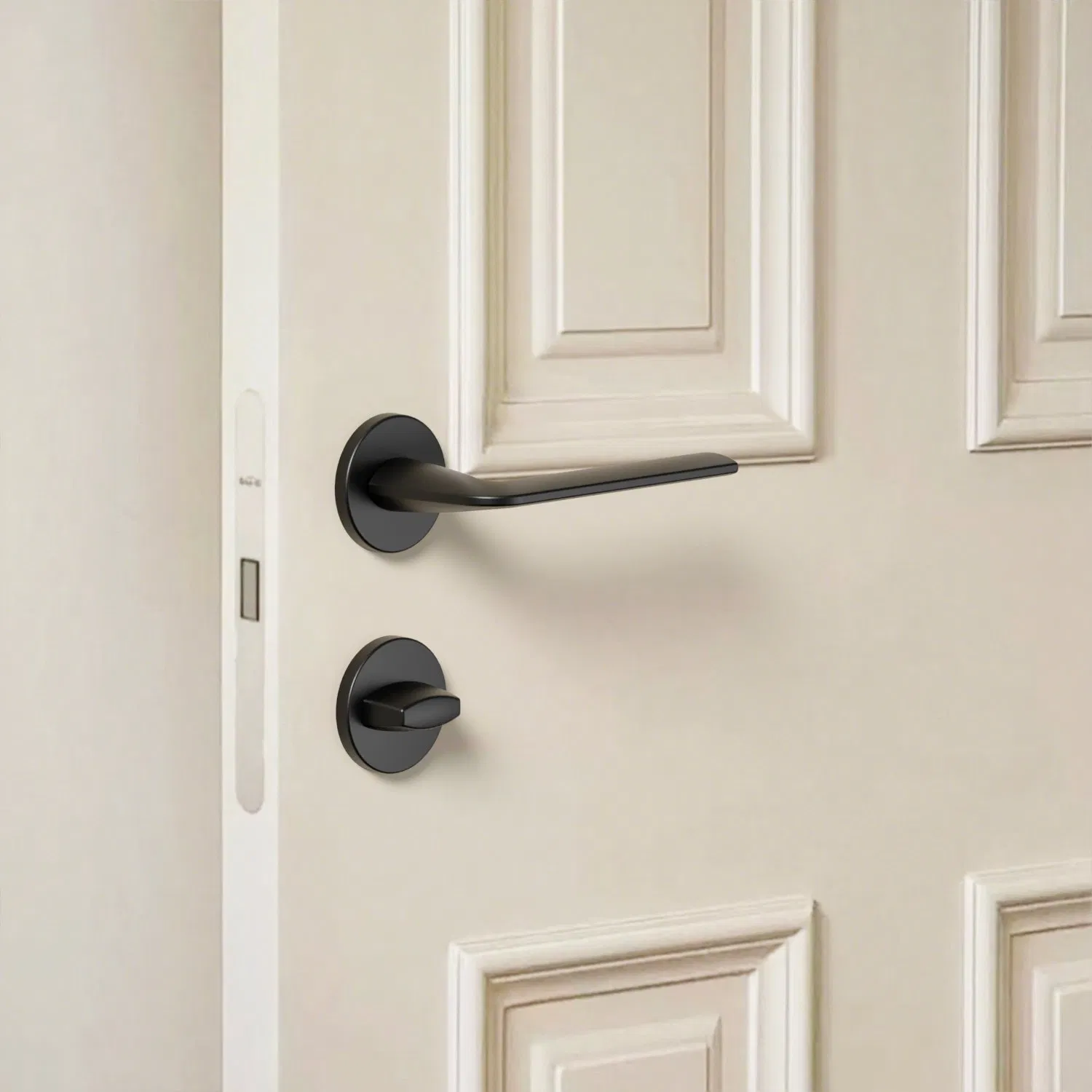 OEM/ODM Modern Straight Line Tea-Gold Brushed Zinc Alloy Lever Door Handle for Interior Wooden Doors From Factory Outlet with Customization