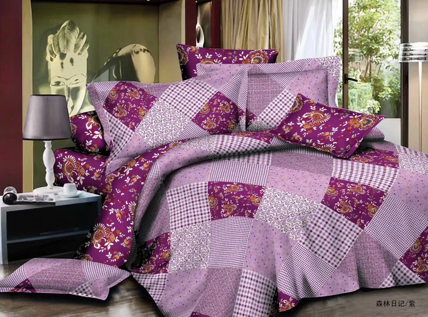 Made in China Home Textile Best Selling Classic Polyester Bedcover Bedspread Set