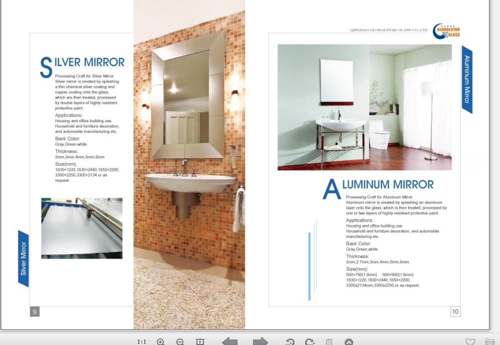 Double Painted Mirror (Red+Green, Red+Grey)