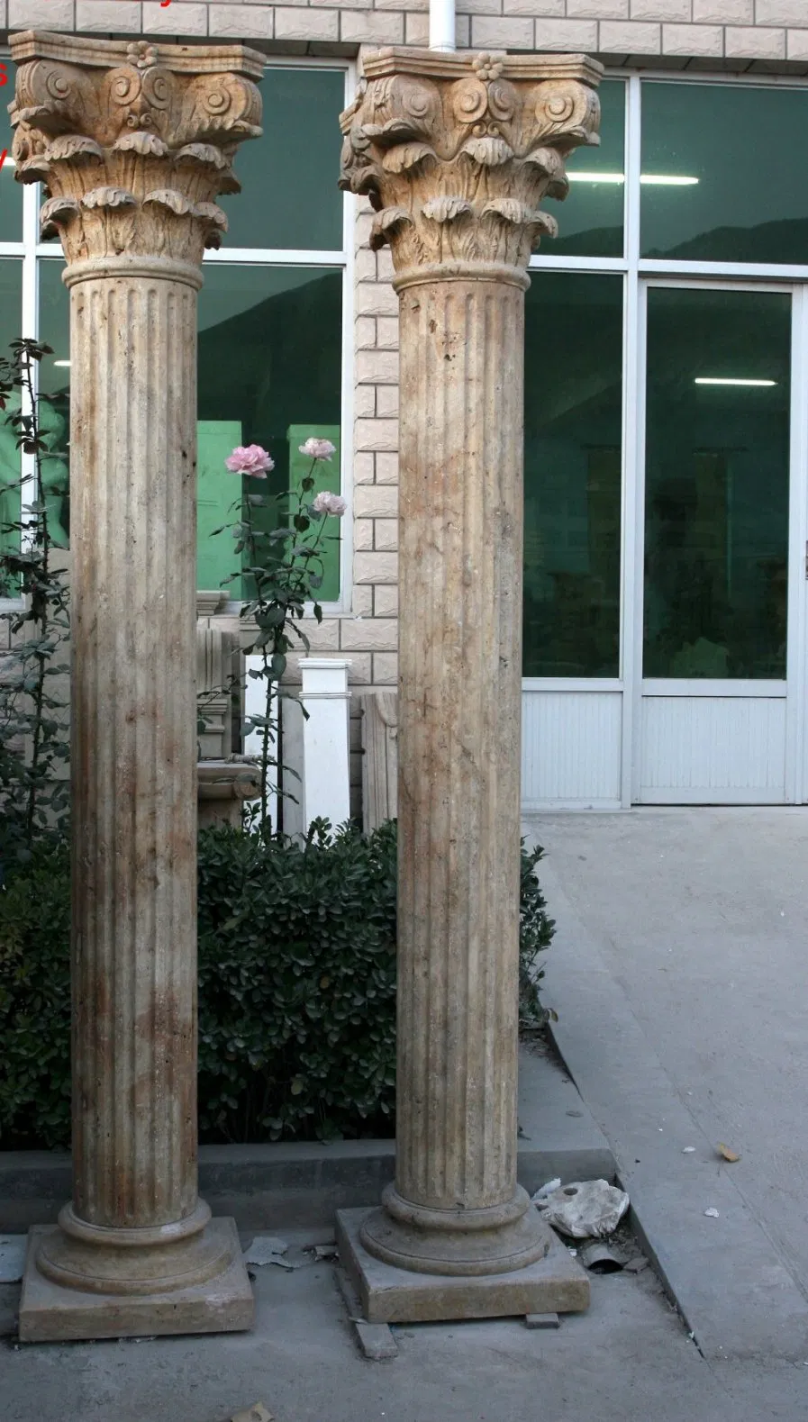 Beige Stone Sculpture Marble Column (SY-C022)