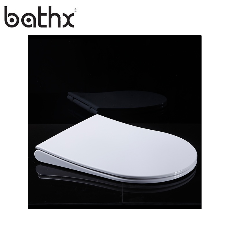 Hotel Wc UF Material Elongated Toilet Seat for Washroom Soft Closing Bidet Cover