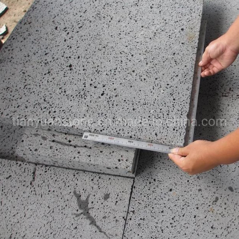 Black Basalt Paver, Honed Surface Machine Cut Paving Stone Black Basalt