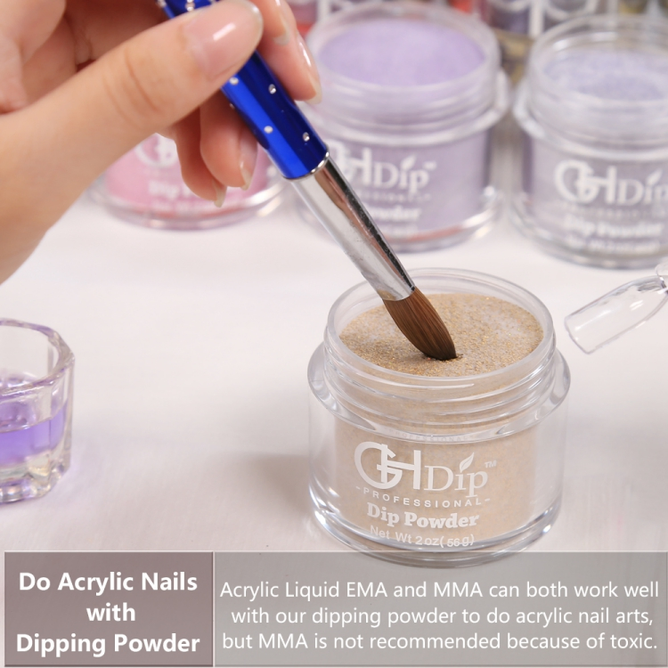 Golden Color Glitter Nail 2in1 Use DIP&Acrylic Powder