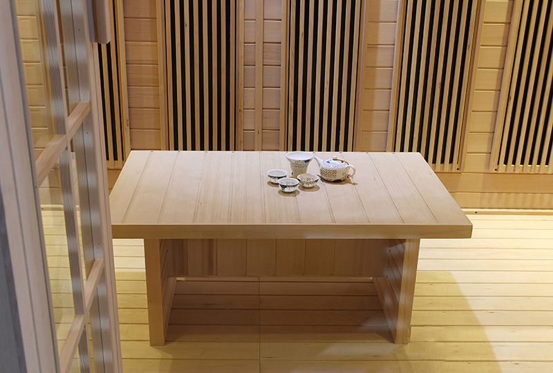 Большая инфракрасная сауна из массива дерева для дома