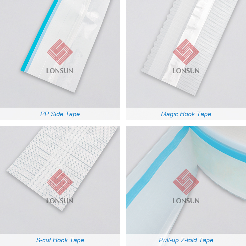 Side Hook and Loop Fasten Tape S Cutting Zero Waste Closure PP Sticky Tape