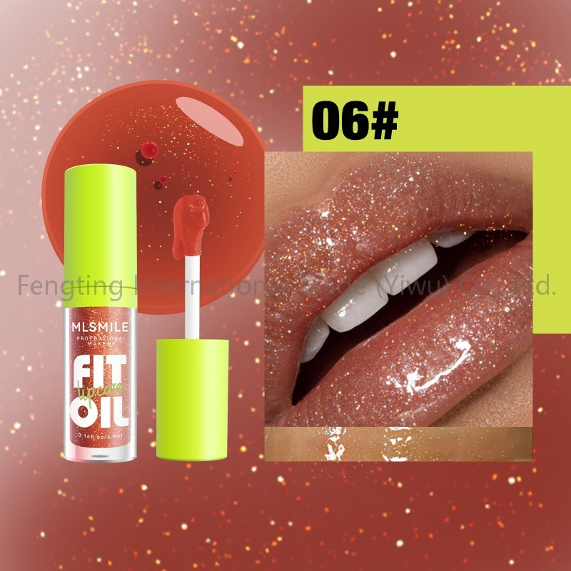 Waterproof Lasting Lipstick Solid Hydrating Lip Gloss Mineral Ingredients Moisturizing Lip Oil Pressed Lip Mirror