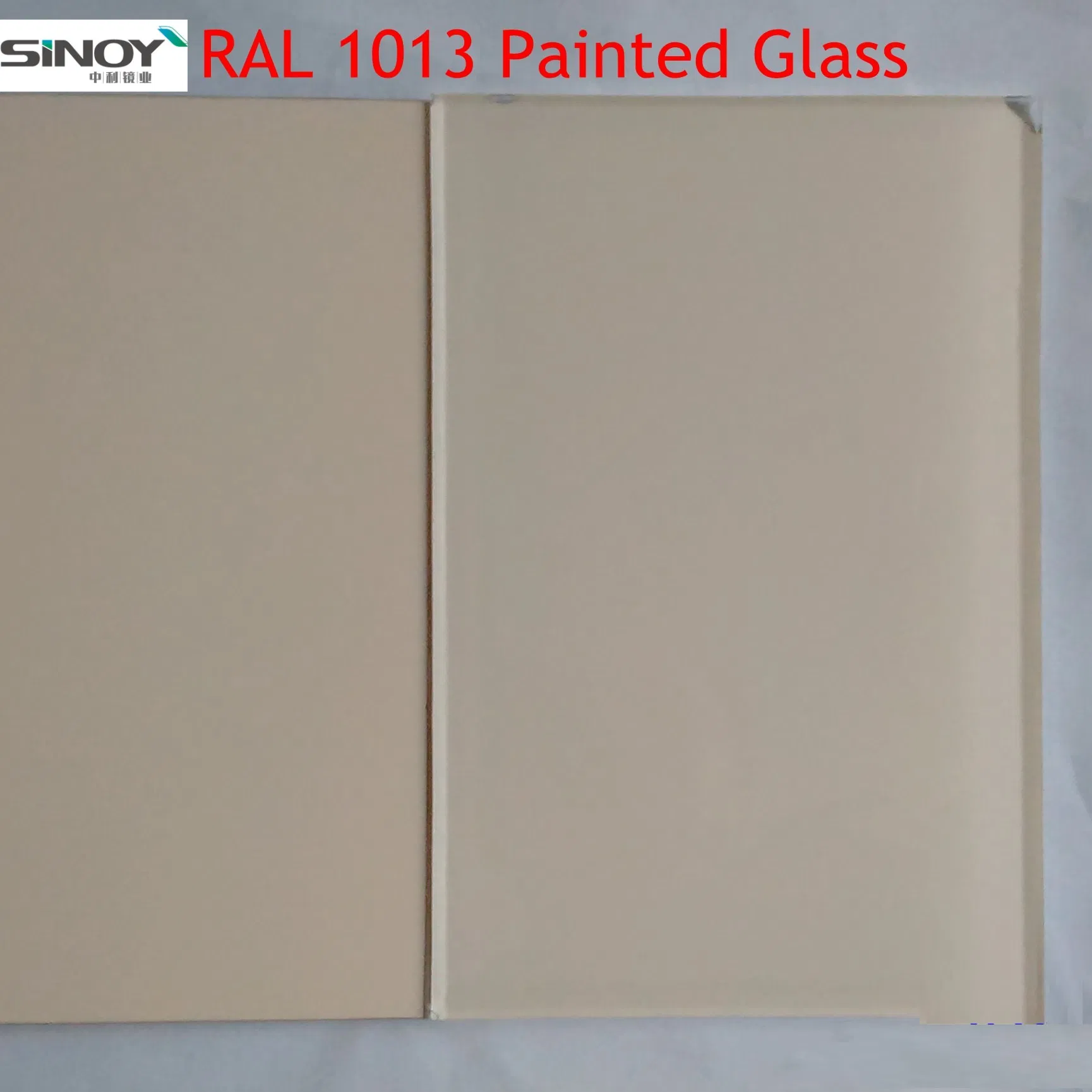 Ral 1013 Beige Classic Metal Grey Back Painted Glass, Lacquered Glass for Interior Decoration
