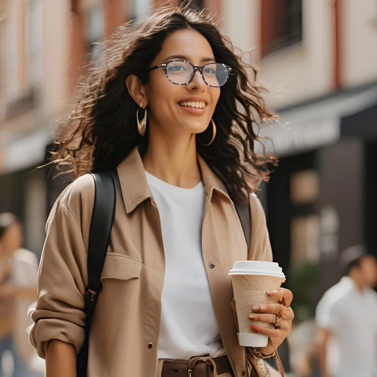 Vintage Overall Round Tr90 Frame Lightweight Computer Reading Glasses for Women/Men with Pattern Color