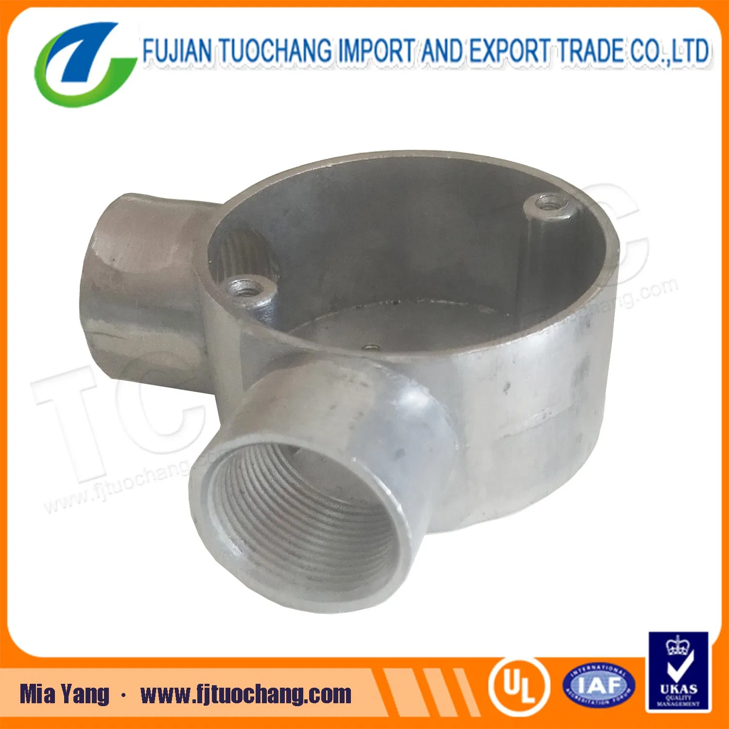 BS4568 Two Way Die-Casting Metal Juction Box