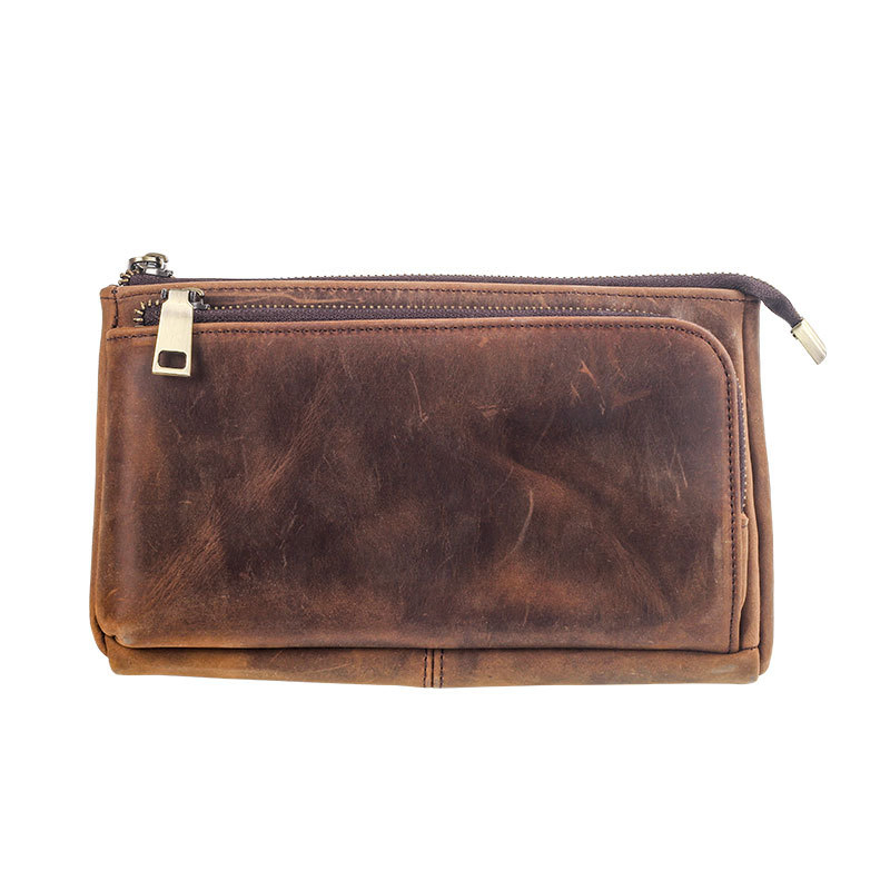 Ga201 Custom Wholesale Rolling Pipe Tobacco Smoking Pouch Bags Holder Storage Shopping Price Empty Smoke Cigar Packing Accessory Zipper Leather Bag
