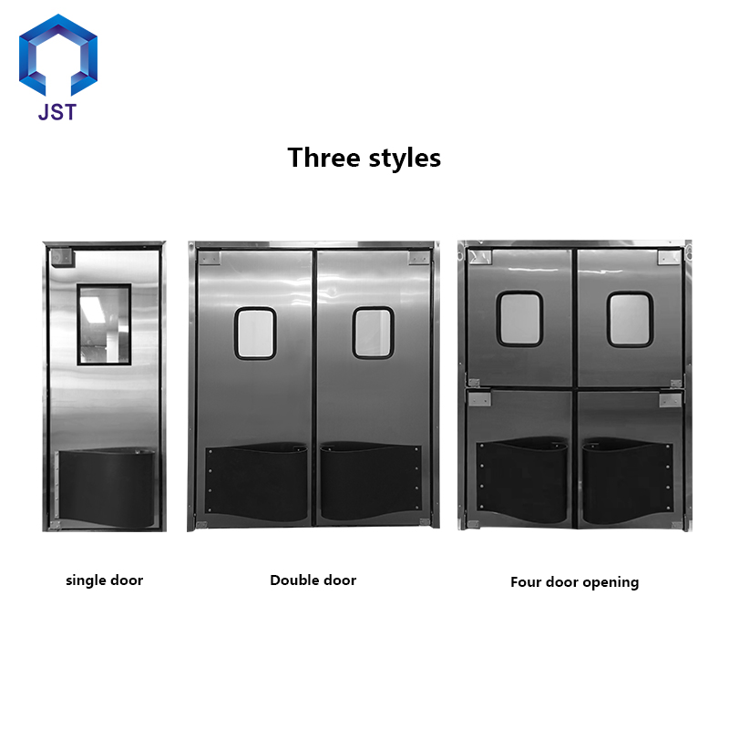 New Design Anti-Collision Stainless Steel Impact Double Swing Traffic Door