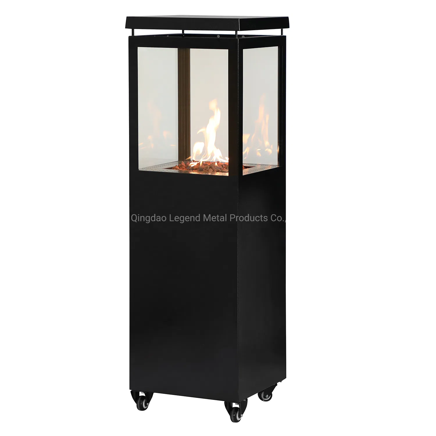Beautiful Outdoor Gas Fireplace with Ceramic Glass by LPG Fr400