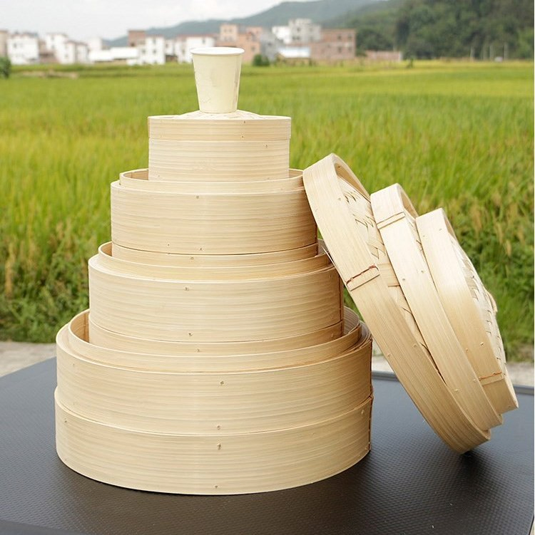 Wholesale Durable Dim Sum Steamer Dumpling Vegetable Bamboo Steamer Food Bamboo Steaming Basket