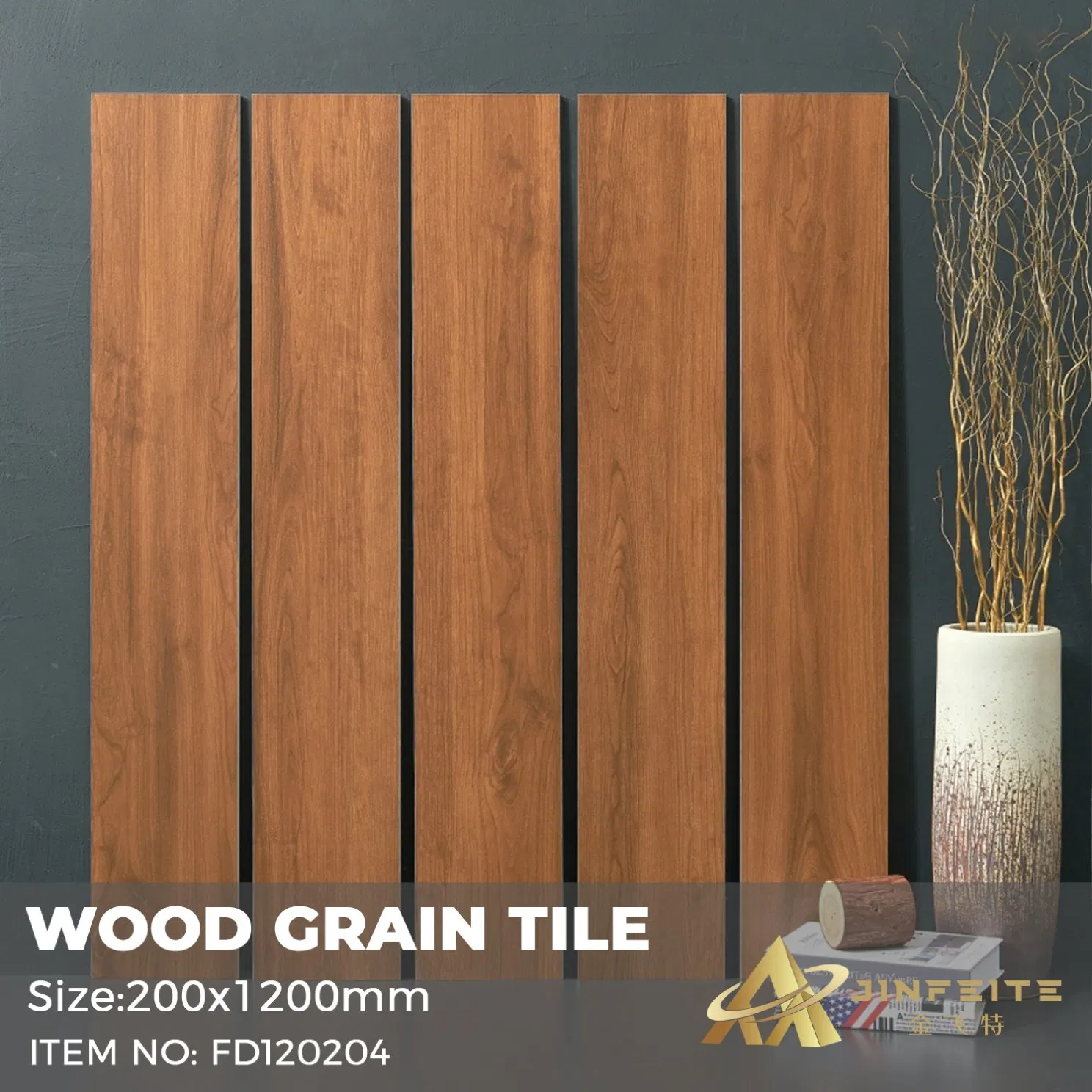 Matt Surface Non-Slip Floor Tile Wooden Look for Outdoor Use Best Price