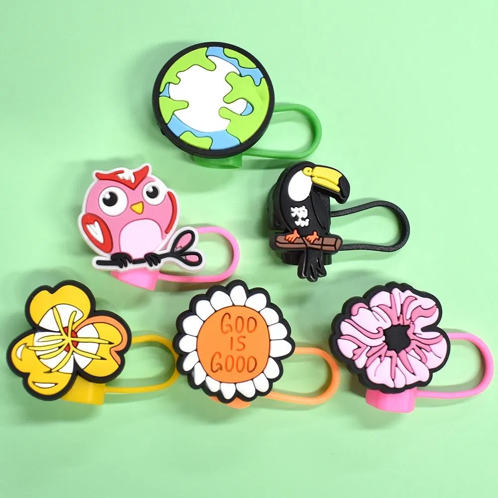 Colorful Cactus Straw Charms for Tumblers - Adorable Animal Designs