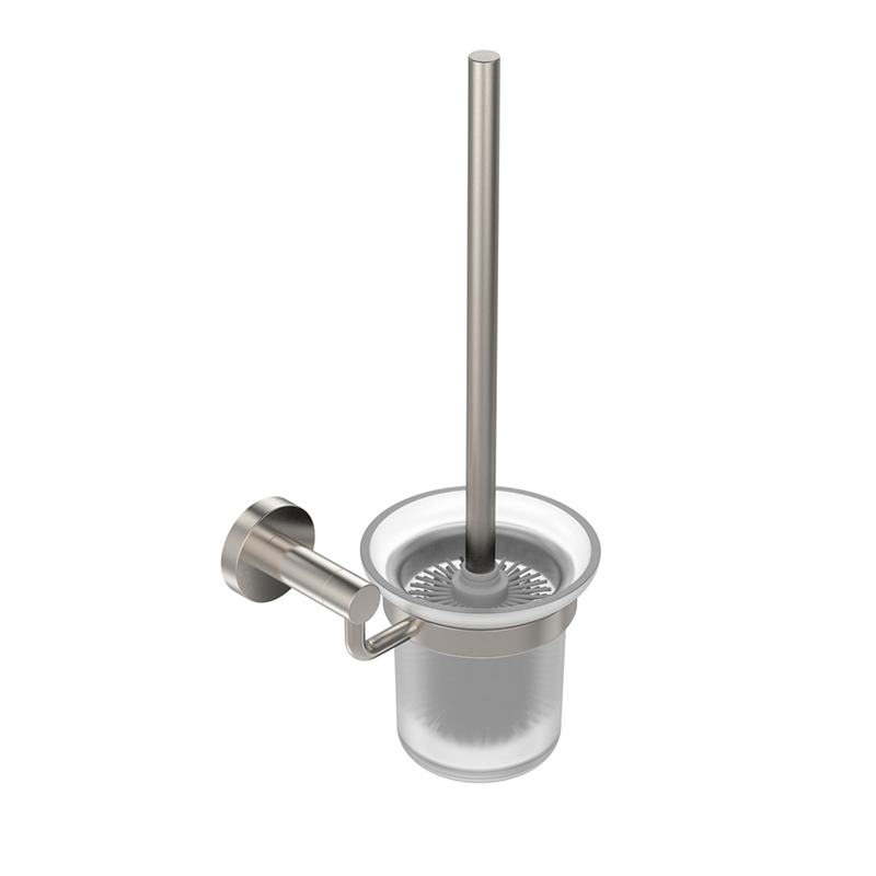 Современный ёршик для унитаза со стальным держателем и стеклянным стаканом