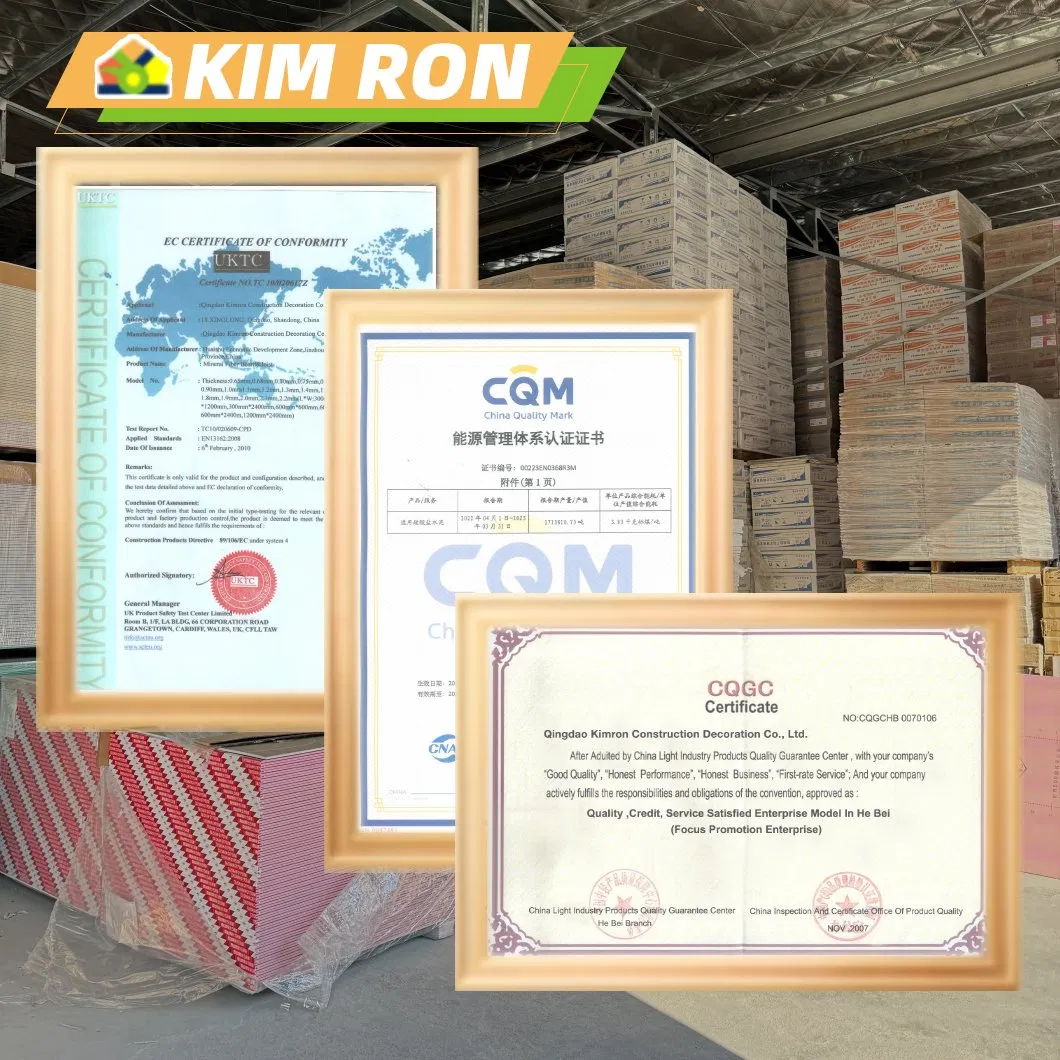 China Cheap Heat Insulation Material Fiber Board Mineral Wool Ceiling 14mm Acoustic False Ceiling Tile Moisture Mineral Fiber Board for School Manufacturer