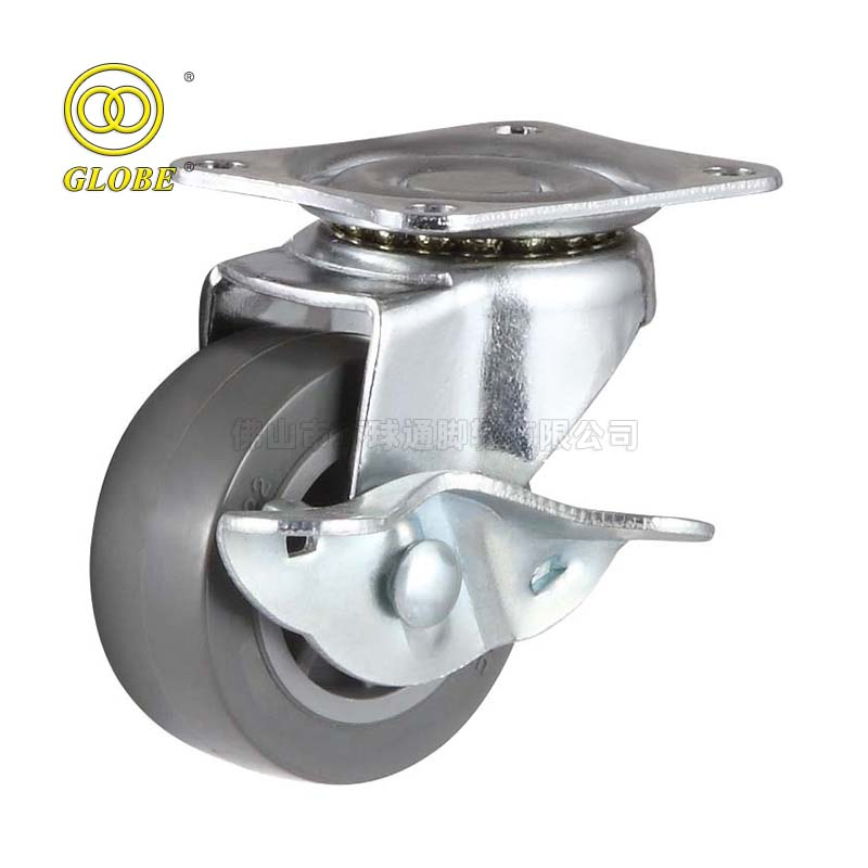 Light Duty Small Capacity 65mm Light Duty Threaded Stem PP Caster Wheel