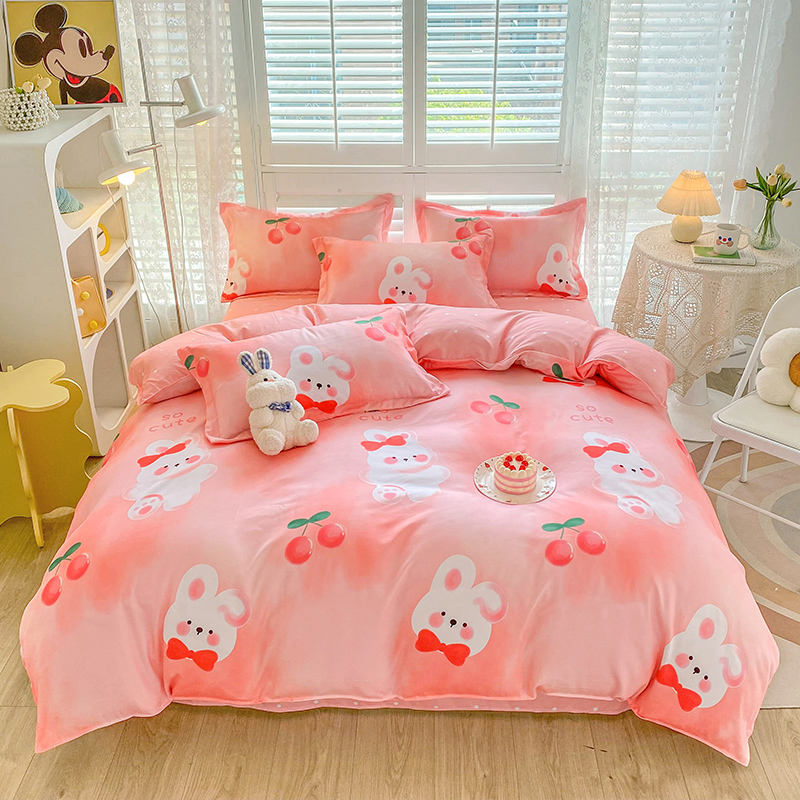 Комплект постельного белья из кашемира с принтом, 4 предмета