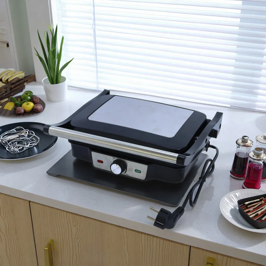 Electric Barbecue Machine Press Grill Sandwich Maker Factory Priced for Outdoor Household Hotel Use French PTFE BBQ Grill Baking